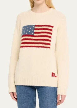 Ralph Lauren CollectionFlag Cashmere Crewneck Sweater