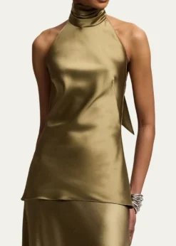 Ralph Lauren CollectionLuxury Satin Sleeveless Top