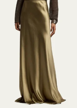 Ralph Lauren CollectionMasina Stretch Satin Skirt