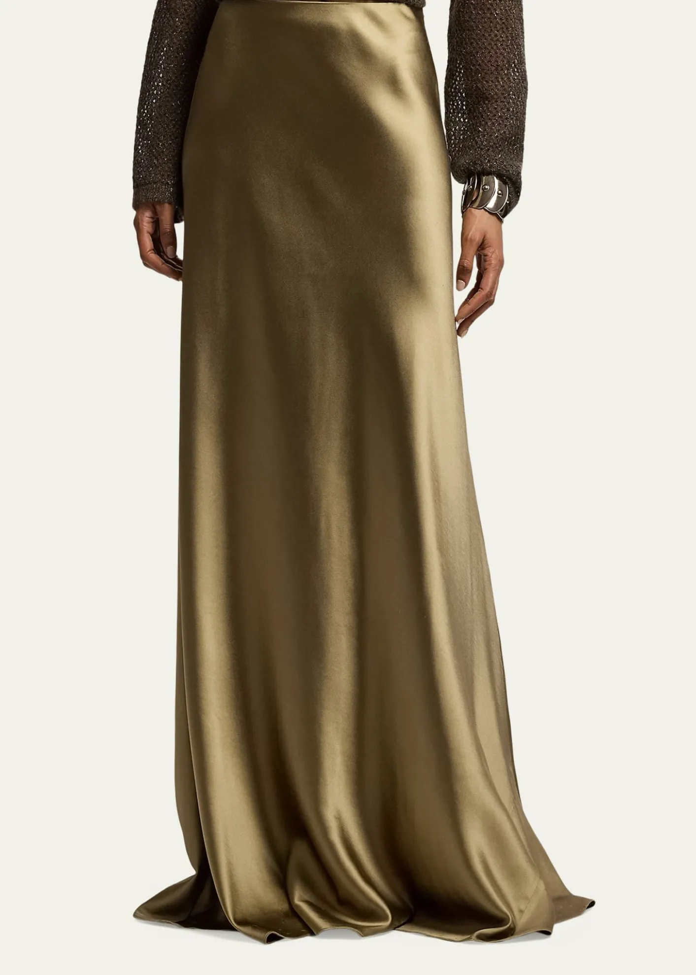 Ralph Lauren CollectionMasina Stretch Satin Skirt