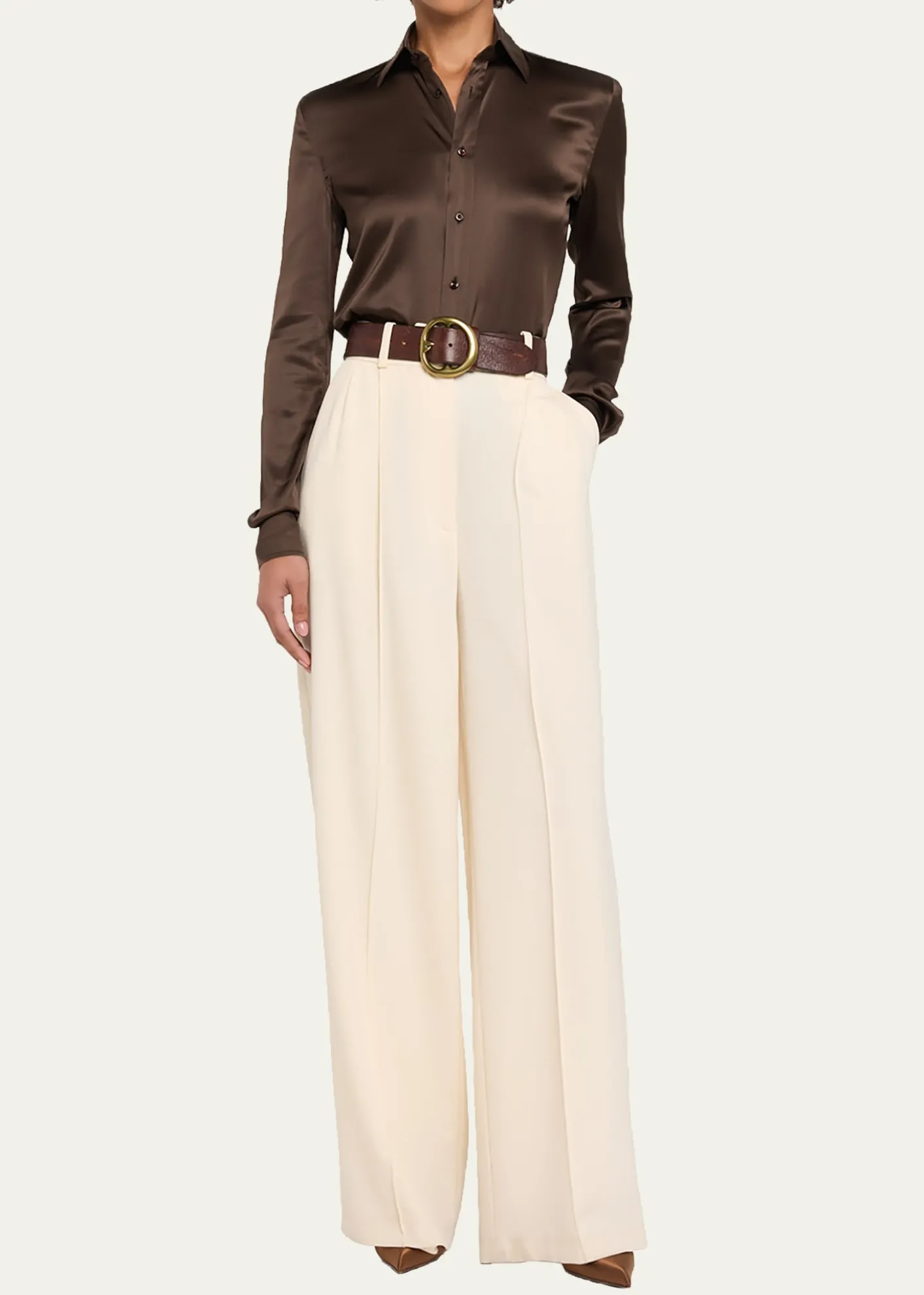 Ralph Lauren CollectionSilk Classic Button-Down Shirt
