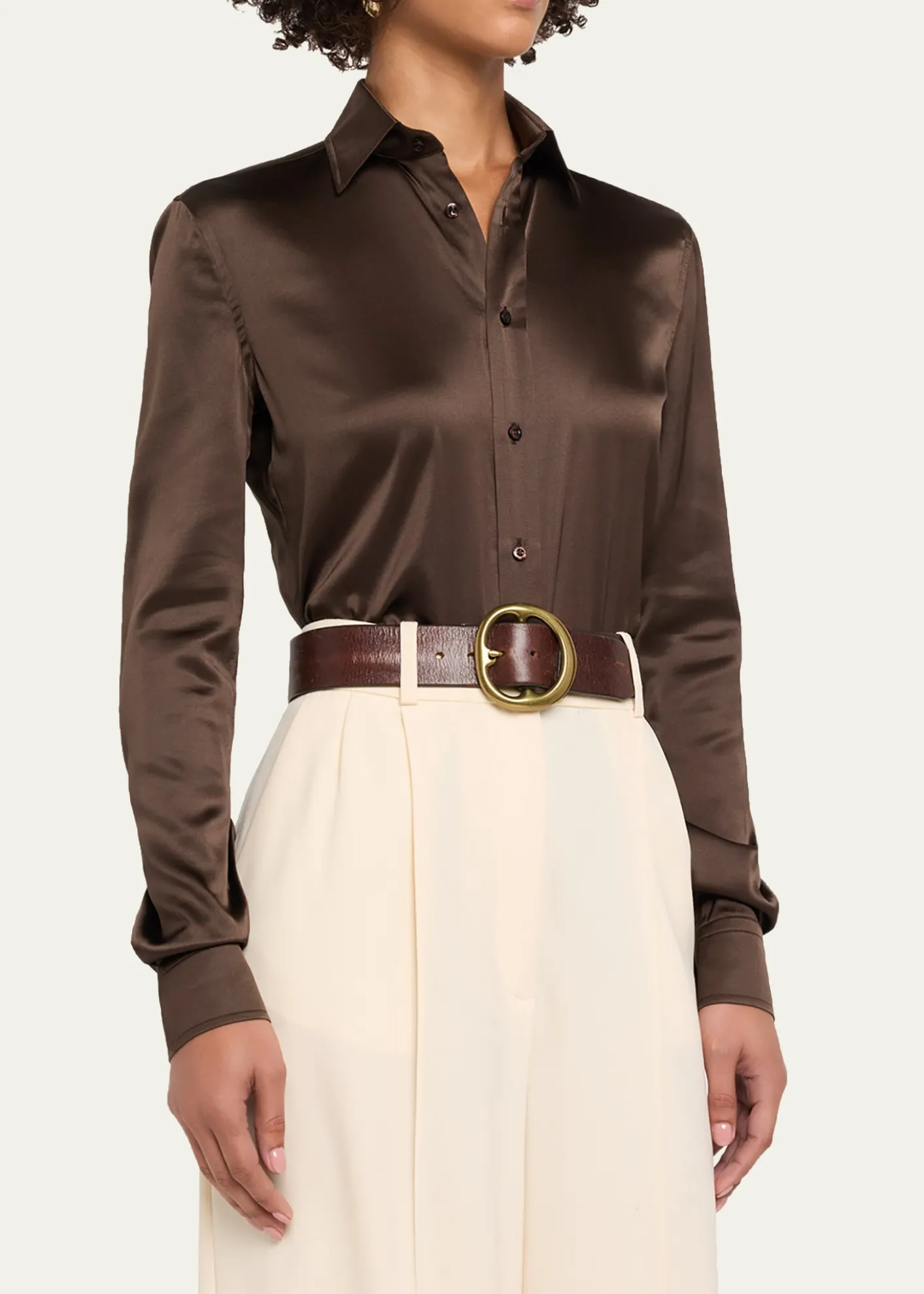 Ralph Lauren CollectionSilk Classic Button-Down Shirt