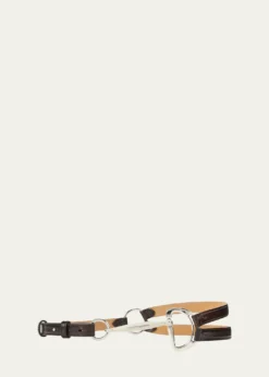Ralph Lauren CollectionTri-Strap O-Ring Leather Belt