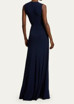 Ralph Lauren CollectionZach Two-Tone Pleated Evening Dress