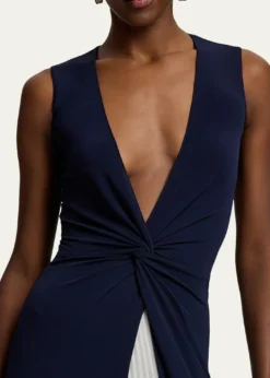 Ralph Lauren CollectionZach Two-Tone Pleated Evening Dress