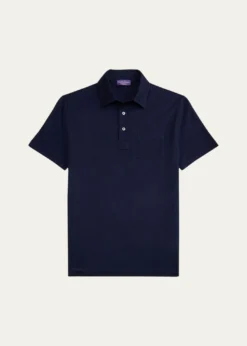 Ralph Lauren Purple LabelCotton-Cashmere Piqué Polo Shirt
