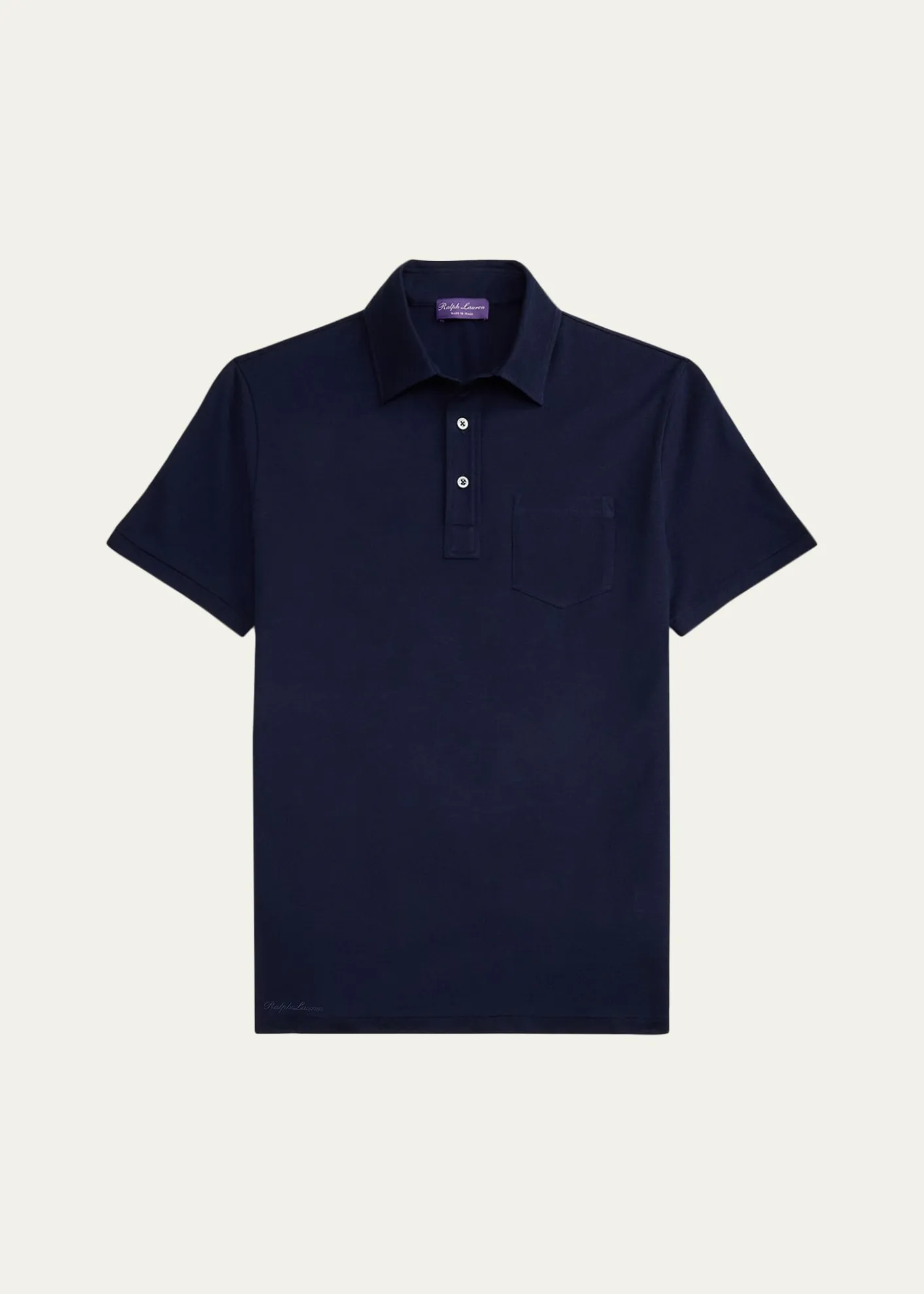 Ralph Lauren Purple LabelCotton-Cashmere Piqué Polo Shirt