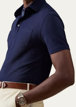 Ralph Lauren Purple LabelCotton-Cashmere Piqué Polo Shirt