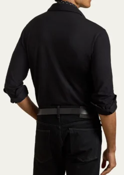 Ralph Lauren Purple LabelCotton-Cashmere Piqué Polo Shirt