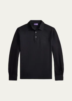 Ralph Lauren Purple LabelCotton-Cashmere Piqué Polo Shirt