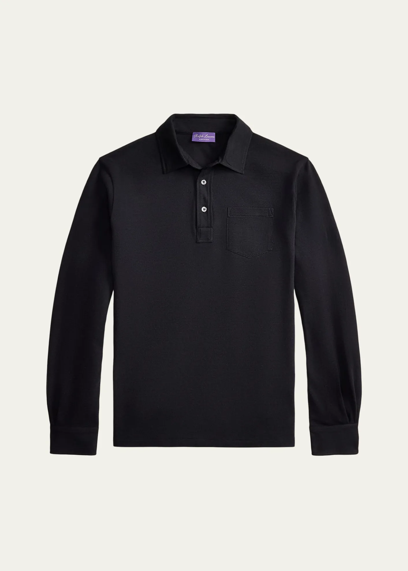 Ralph Lauren Purple LabelCotton-Cashmere Piqué Polo Shirt