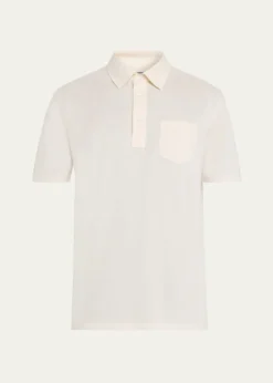 Ralph Lauren Purple LabelCotton-Cashmere Piqué Polo Shirt