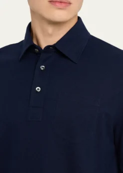 Ralph Lauren Purple LabelCotton-Cashmere Piqué Polo Shirt