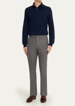 Ralph Lauren Purple LabelCotton-Cashmere Piqué Polo Shirt