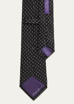 Ralph Lauren Purple LabelDotted-Diamond Silk Tie
