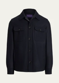 Ralph Lauren Purple LabelFelton Cashmere-Blend Shirt Jacket