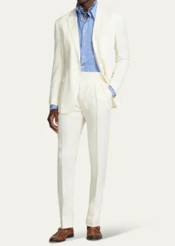 Ralph Lauren Purple LabelHadley Hand-Tailored Silk-Linen Jacket