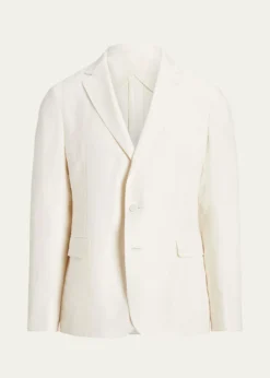Ralph Lauren Purple LabelHadley Hand-Tailored Silk-Linen Jacket