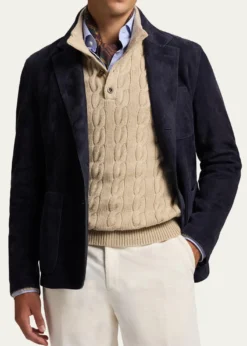 Ralph Lauren Purple LabelHand-Tailored Suede Sport Coat