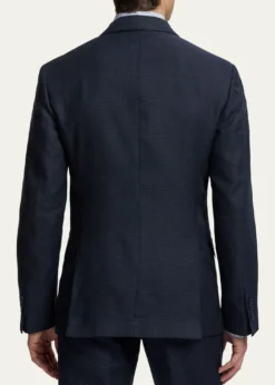 Ralph Lauren Purple LabelMen's Cotton and Cashmere Glen Plaid Single-Breasted Sport Coat
