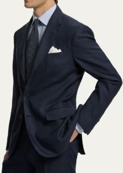 Ralph Lauren Purple LabelMen's Cotton and Cashmere Glen Plaid Single-Breasted Sport Coat