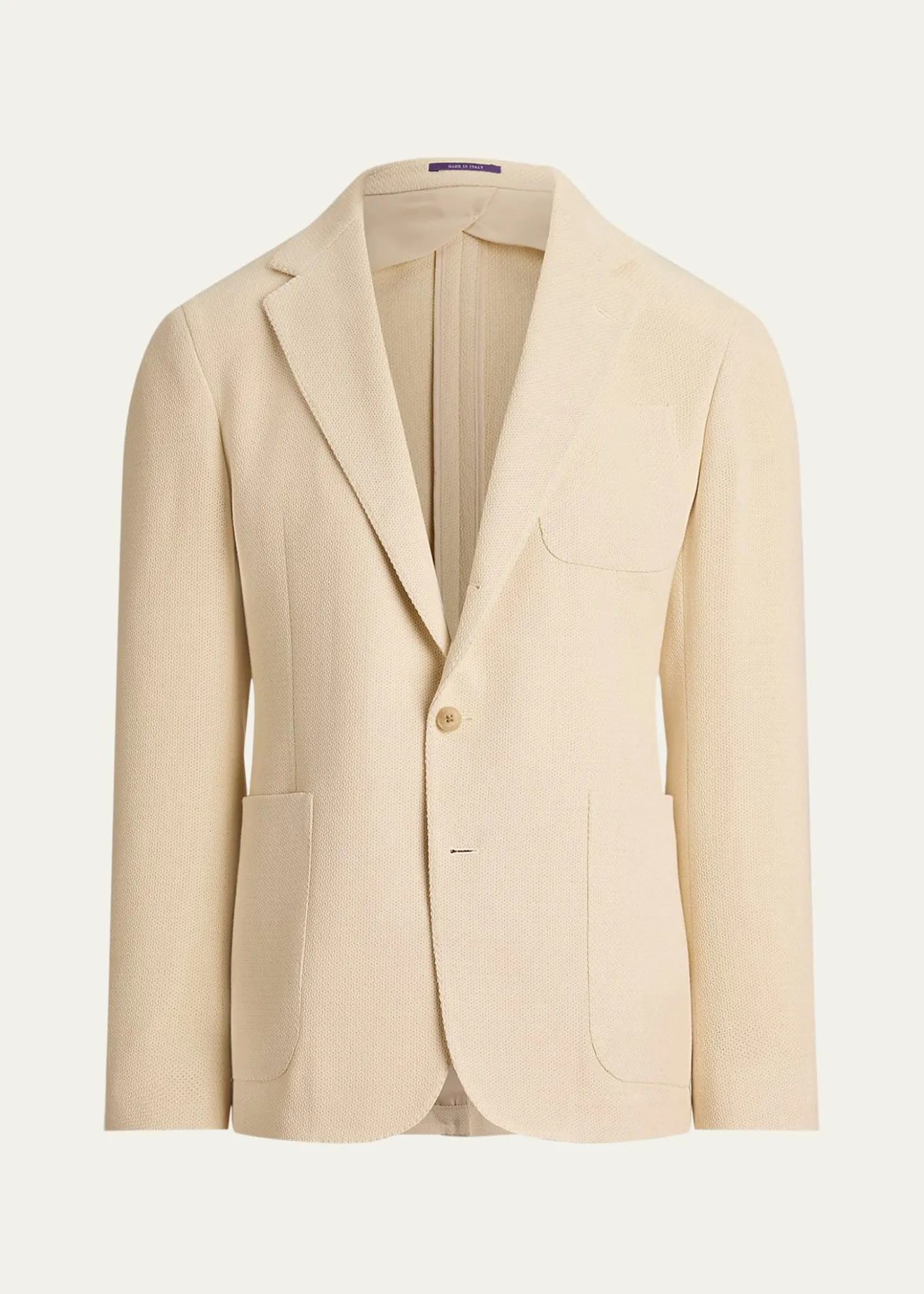 Ralph Lauren Purple LabelMen's Cotton Panama Weave Single-Breasted Blazer