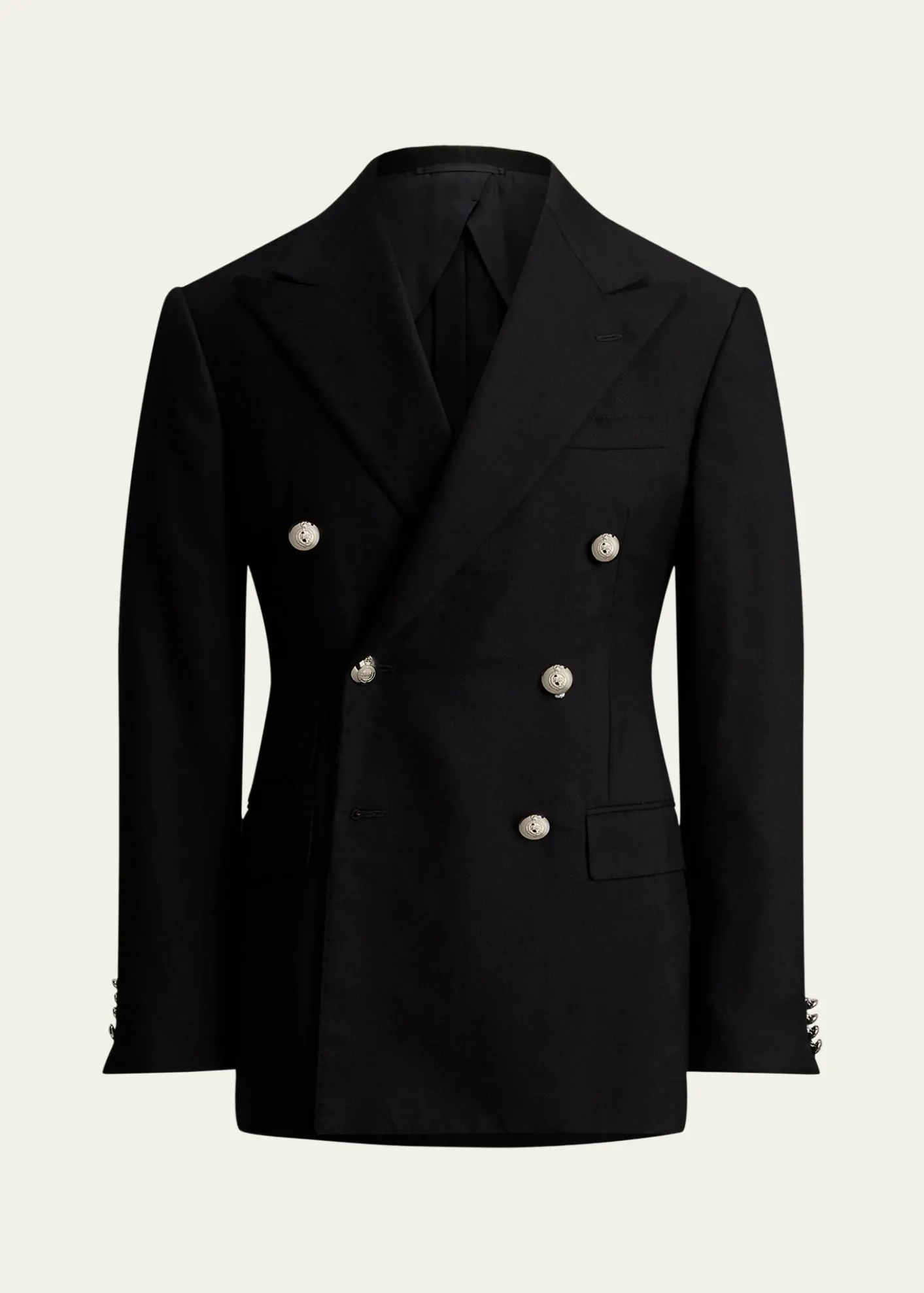 Ralph Lauren Purple LabelMen's Cashmere and Wool Peak Lapel Double-Breasted Blazer