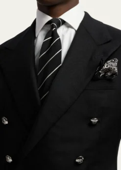 Ralph Lauren Purple LabelMen's Cashmere and Wool Peak Lapel Double-Breasted Blazer