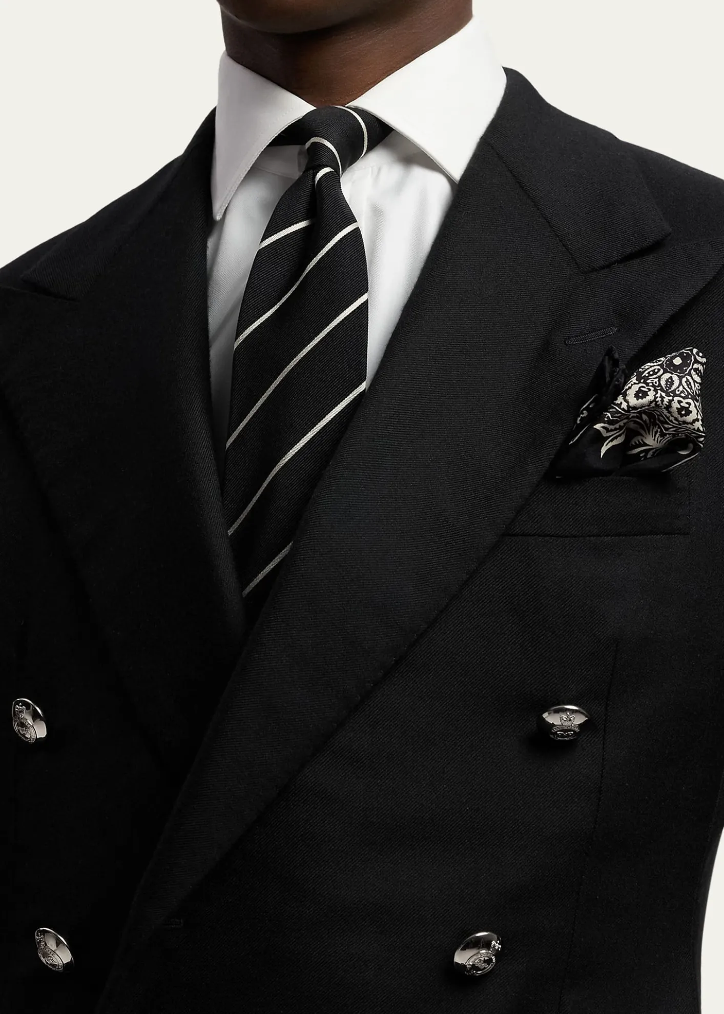 Ralph Lauren Purple LabelMen's Cashmere and Wool Peak Lapel Double-Breasted Blazer