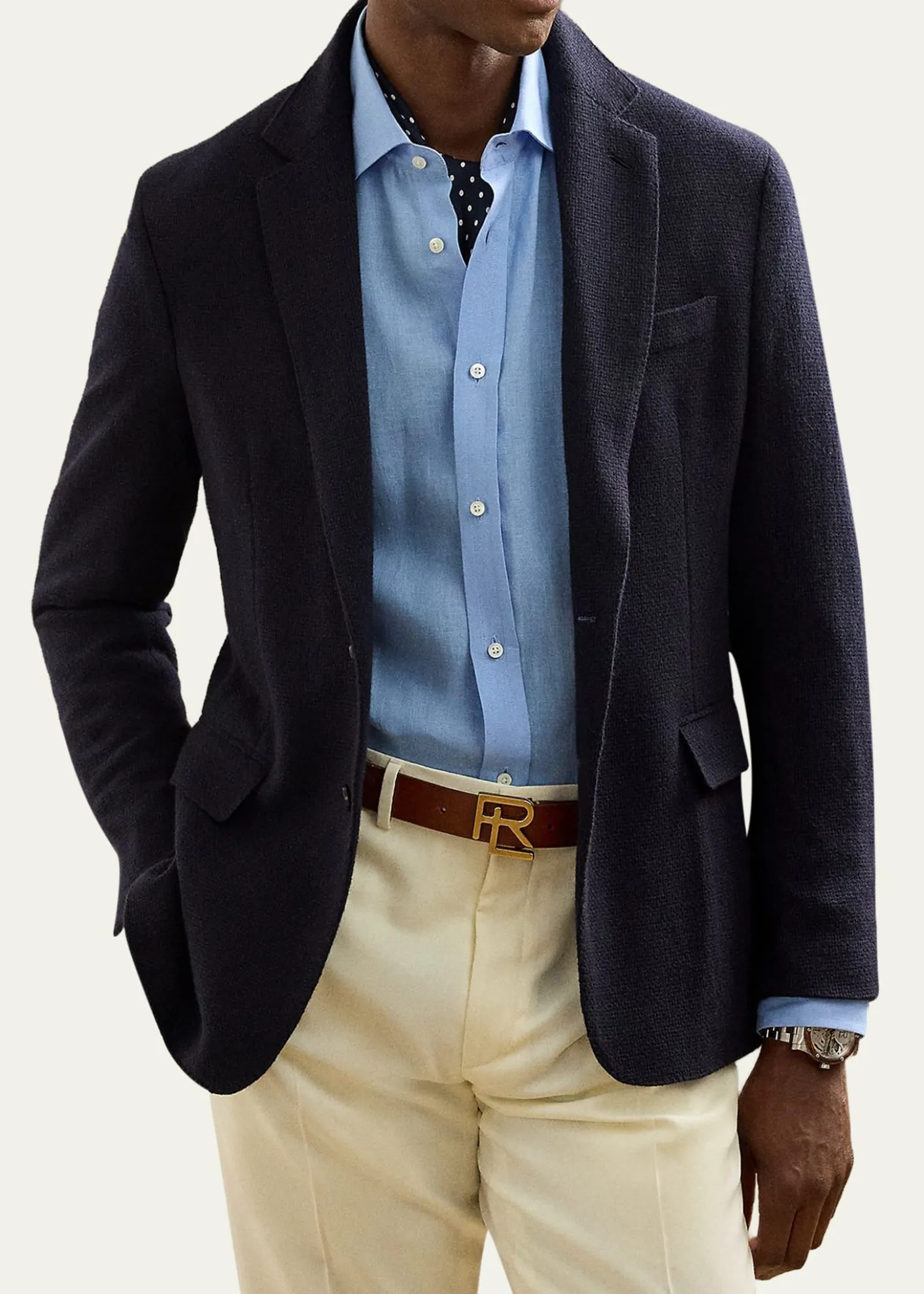 Ralph Lauren Purple LabelMen's Textured Wool Notch Lapel Sport Coat