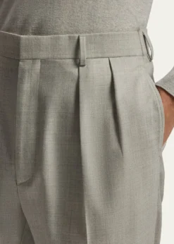 Ralph Lauren Purple LabelMen's Cotton-Stretch Straight Leg Pleated Trousers