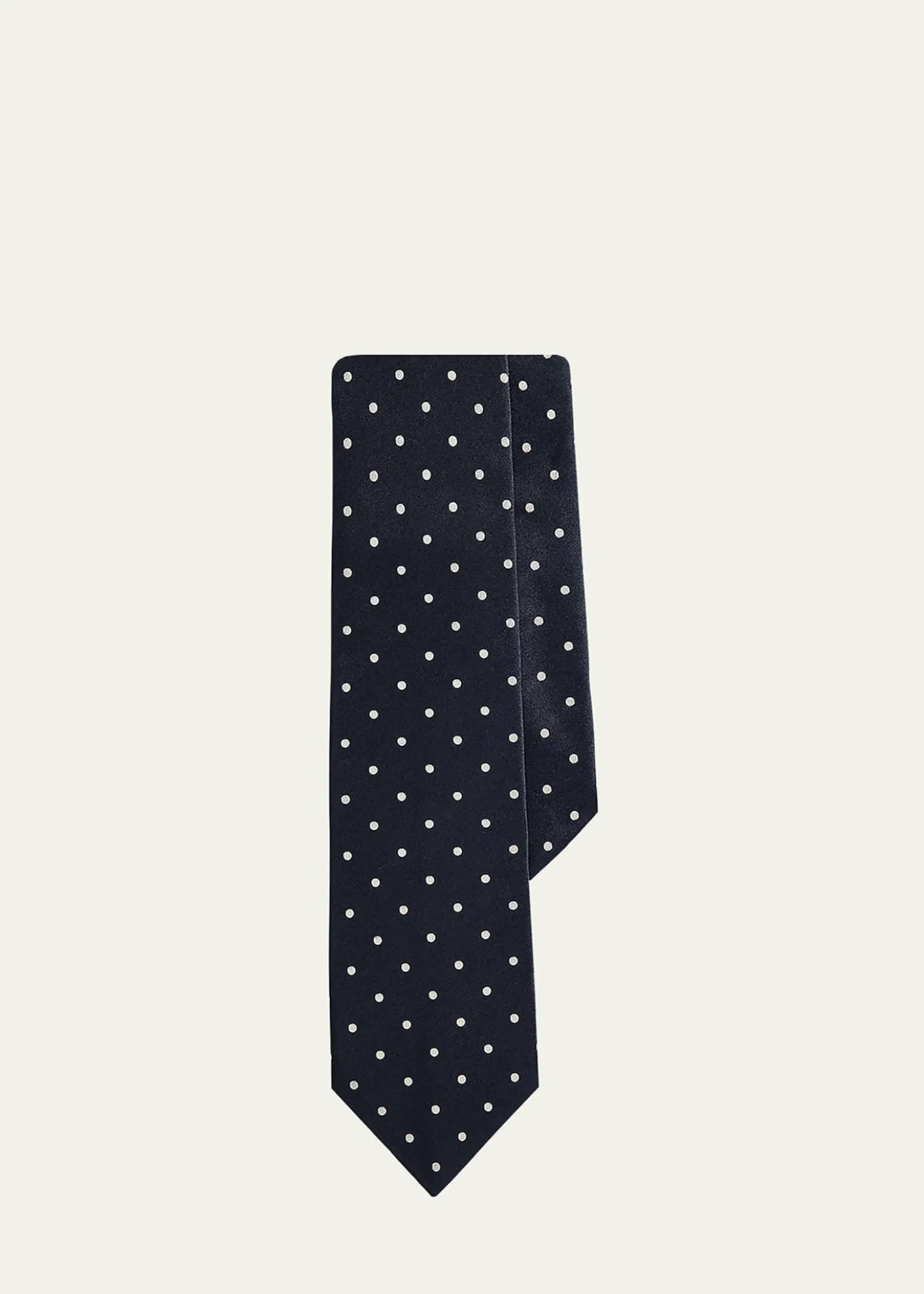 Ralph Lauren Purple LabelPolka-Dot Silk Satin Tie