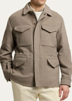 Ralph Lauren Purple LabelRipley Wool-Cashmere Four-Pocket Jacket
