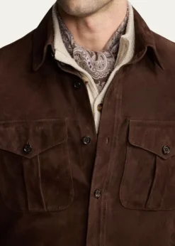 Ralph Lauren Purple LabelSuede Overshirt