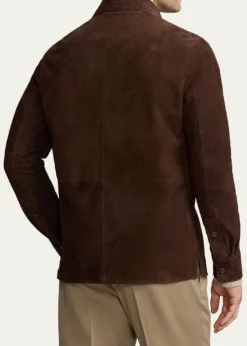 Ralph Lauren Purple LabelSuede Overshirt