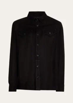 Ralph Lauren Purple LabelSuede Overshirt