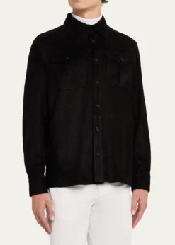Ralph Lauren Purple LabelSuede Overshirt