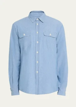 Ralph Lauren Purple LabelWashed Chambray Shirt