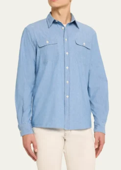 Ralph Lauren Purple LabelWashed Chambray Shirt
