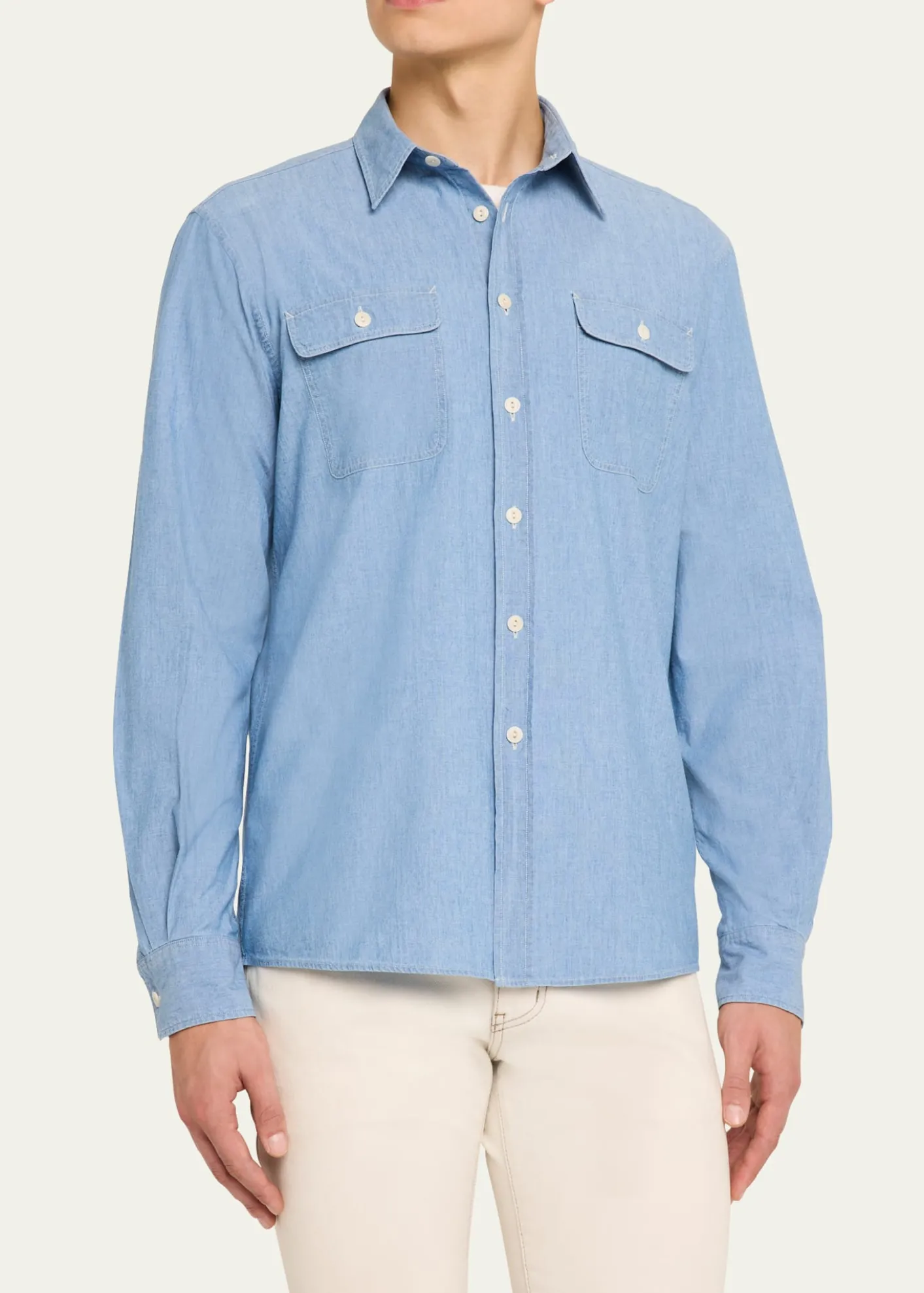 Ralph Lauren Purple LabelWashed Chambray Shirt