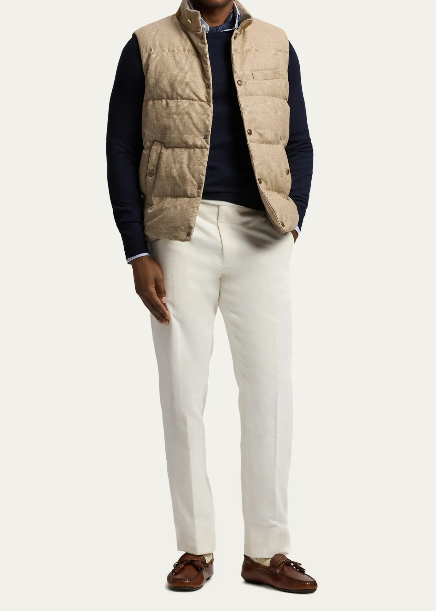 Ralph Lauren Purple LabelWhitwell Plaid Wool Down Vest