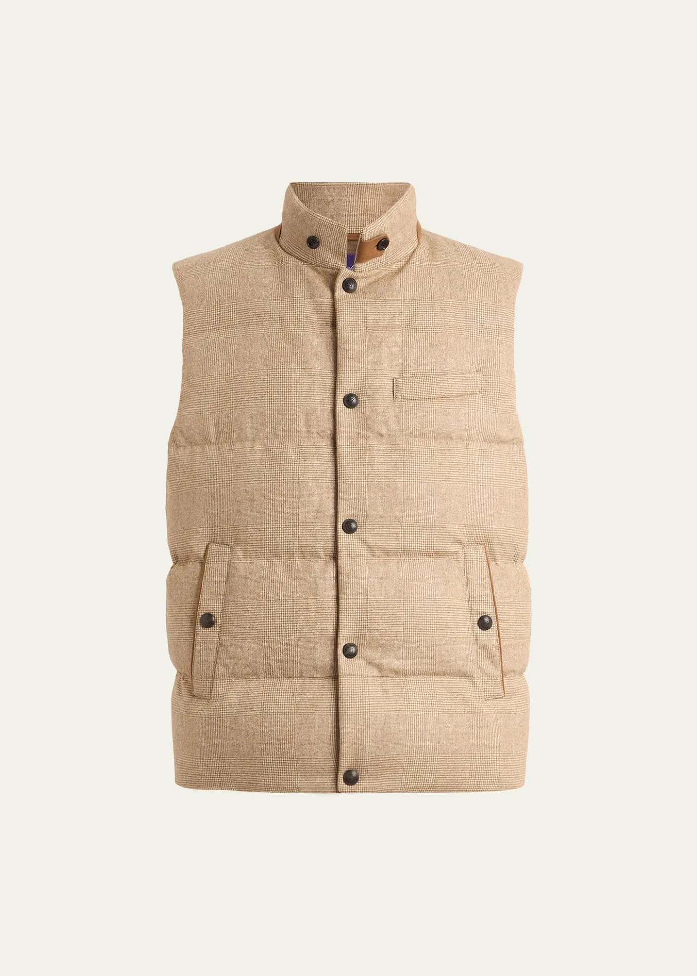 Ralph Lauren Purple LabelWhitwell Plaid Wool Down Vest