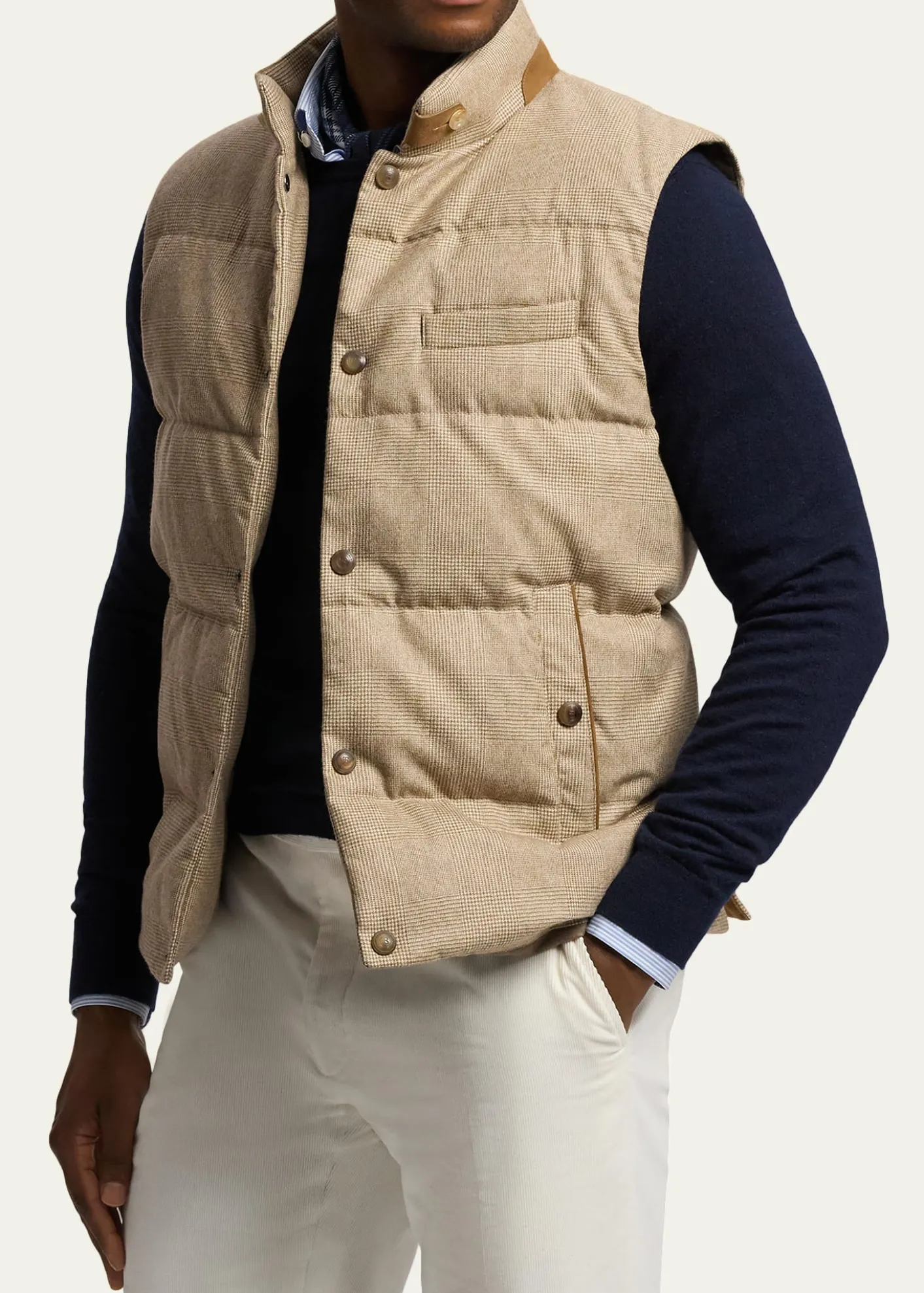 Ralph Lauren Purple LabelWhitwell Plaid Wool Down Vest