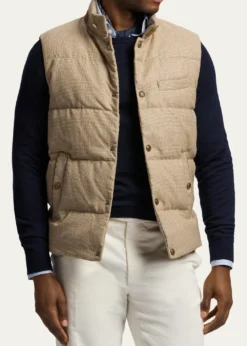 Ralph Lauren Purple LabelWhitwell Plaid Wool Down Vest
