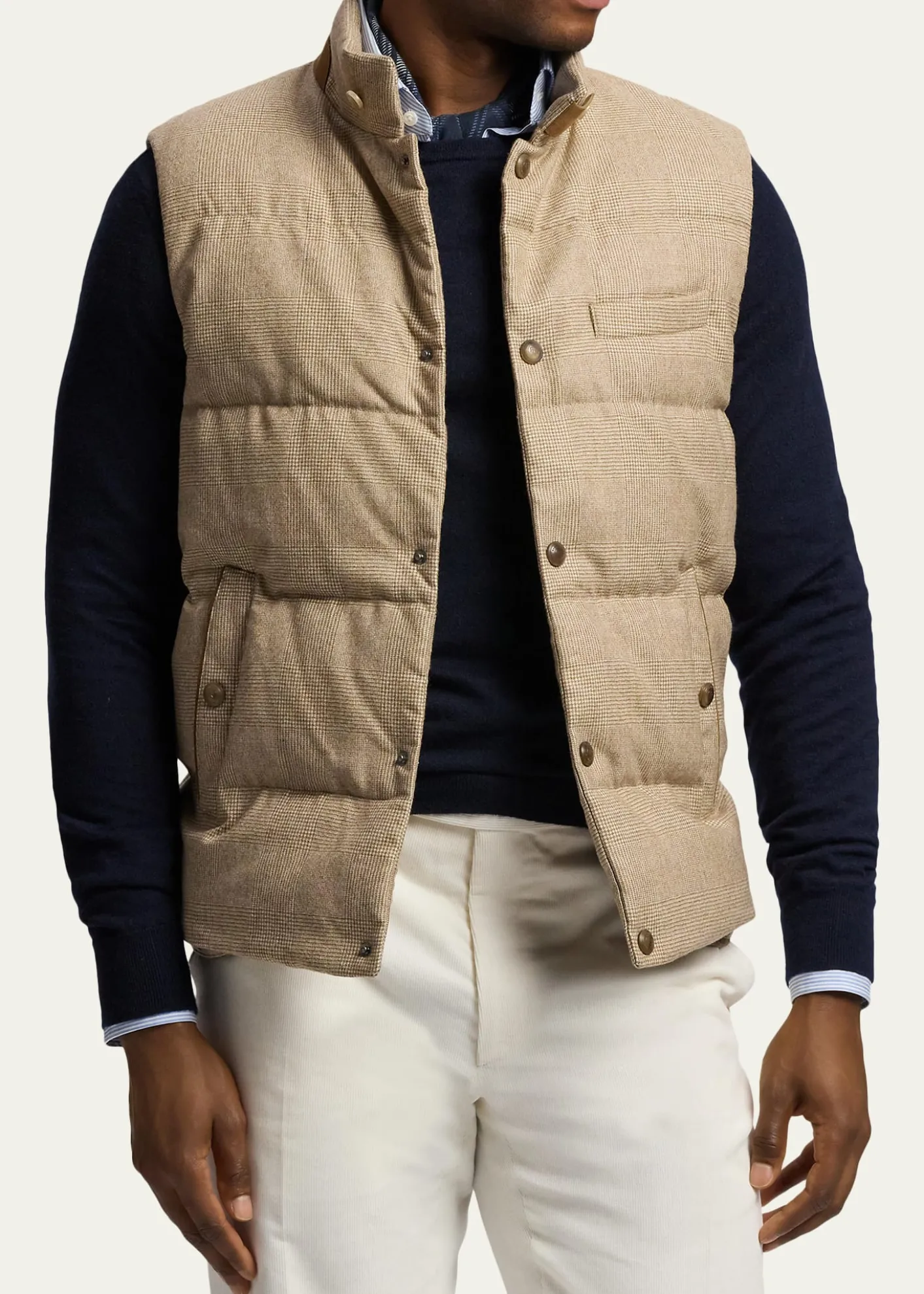 Ralph Lauren Purple LabelWhitwell Plaid Wool Down Vest
