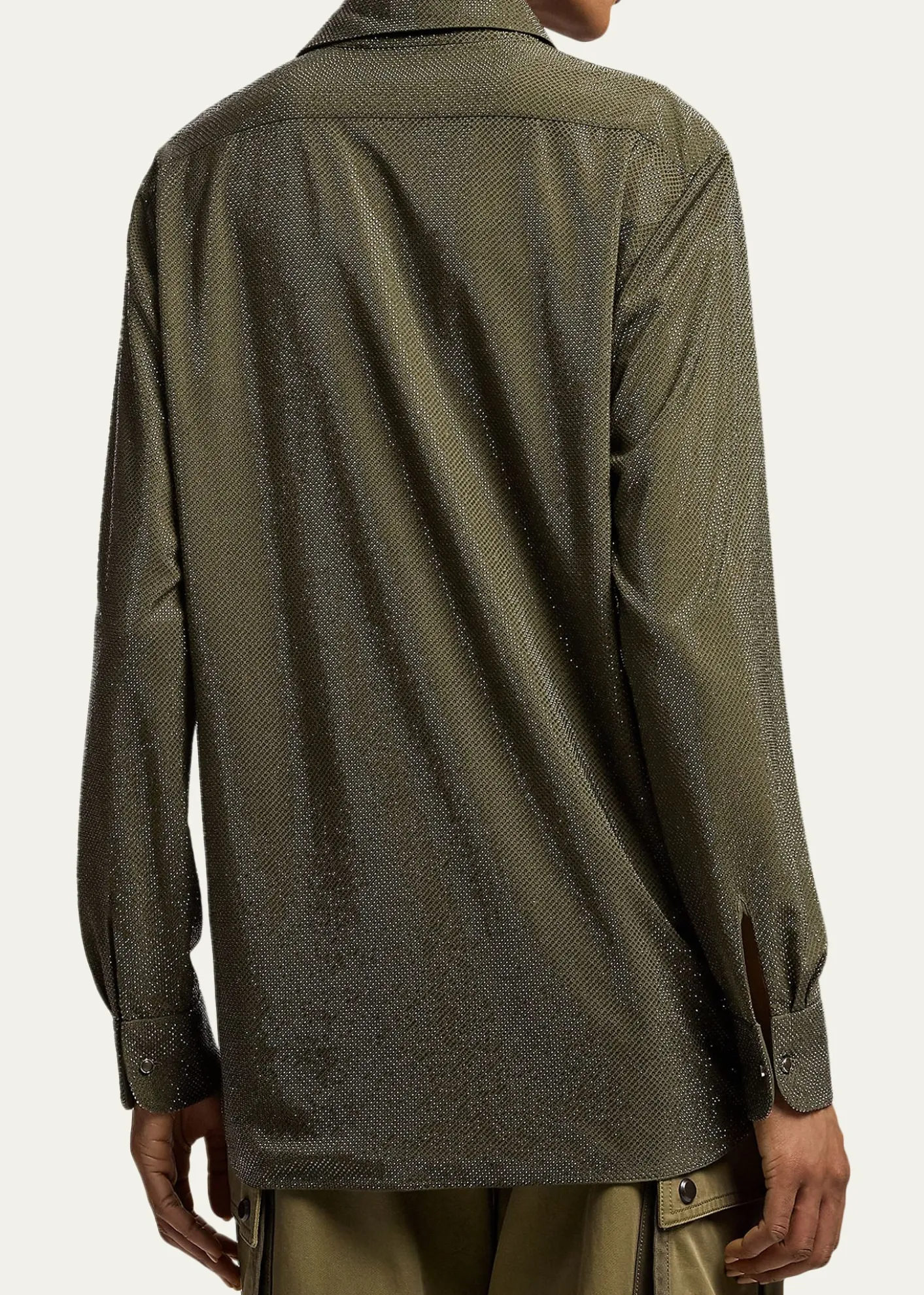 Ralph LaurenSilk Long-Sleeve Mesh Shirt