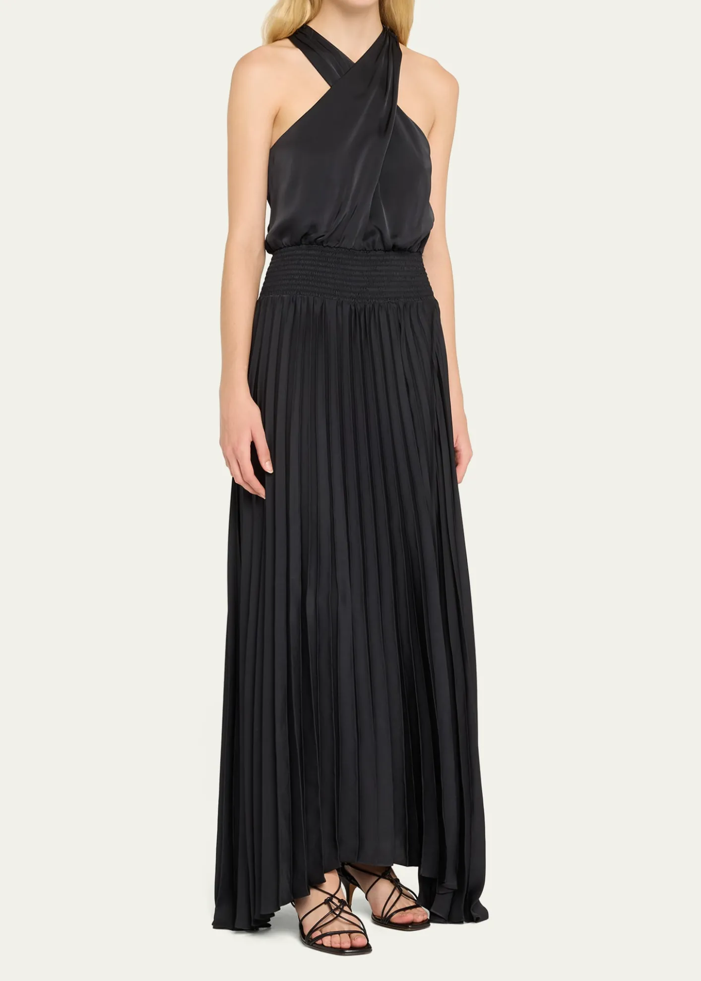 Ramy BrookArina Pleated Halter Midi Dress
