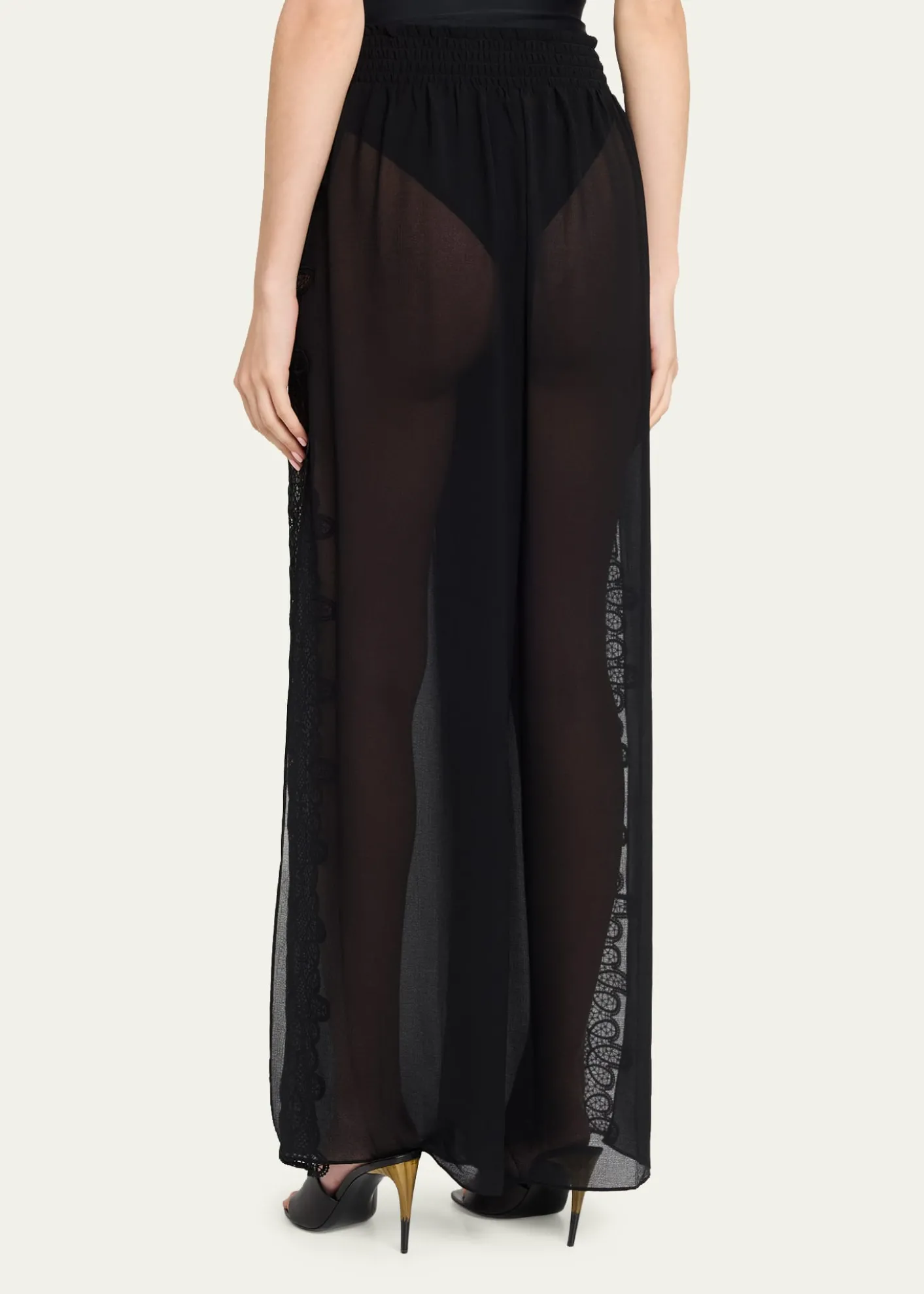 Ramy BrookAthena Side-Split Wide-Leg Cotton Pants