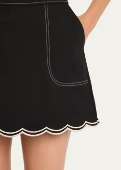 Ramy BrookCheryl Scallop-Hem Mini Skirt