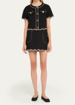 Ramy BrookCheryl Scallop-Hem Mini Skirt